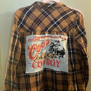 Live 4 Truth Multicolor lightweight top Upcycled coors cowboy